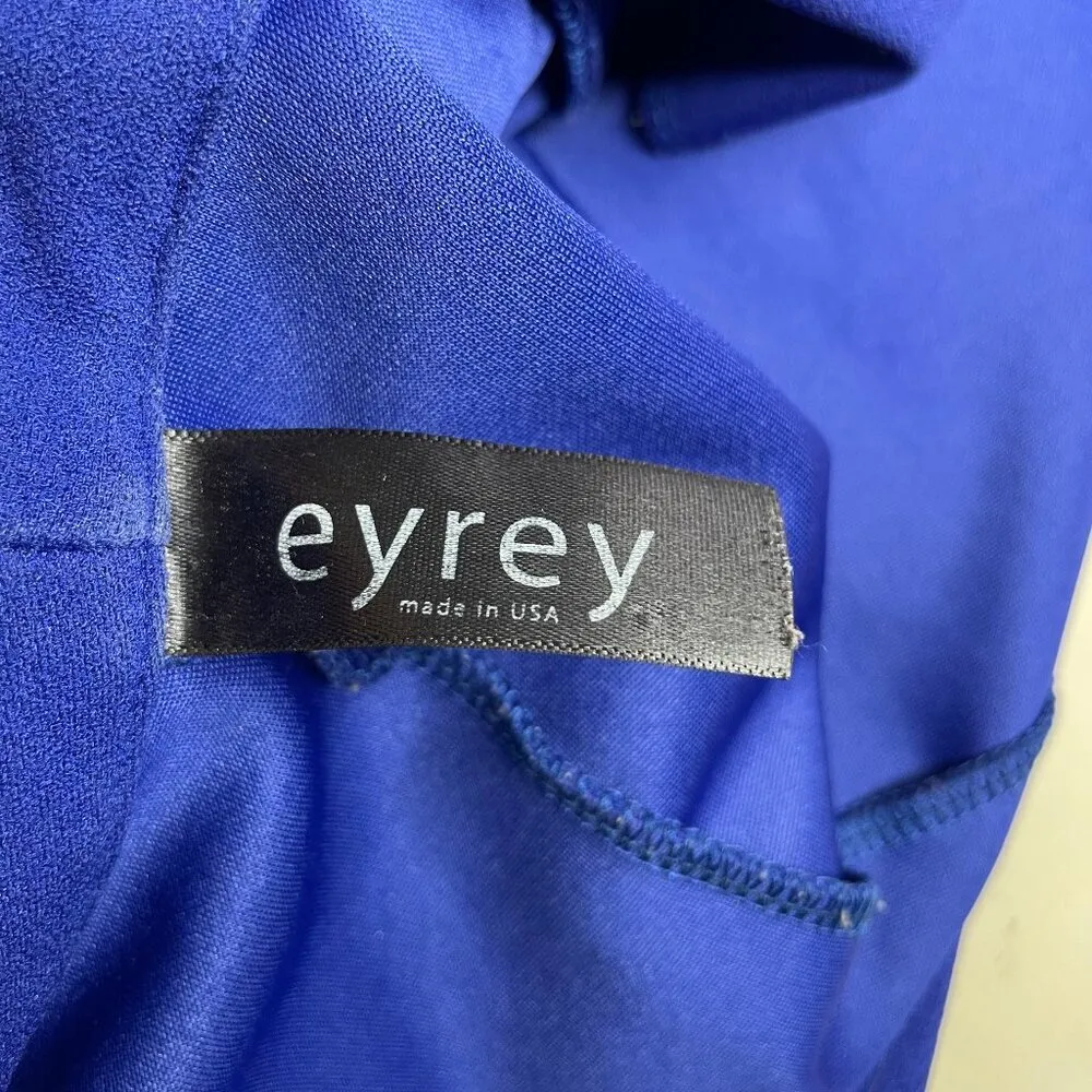 Eyrey Women's Cropped Cobalt Blue 3/4 Sleeve Blazer Top Event Occasion Sz Small - Image 5