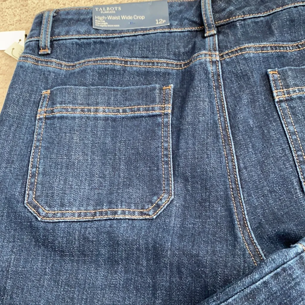 Talbots high waist wide crop jeans - Image 6