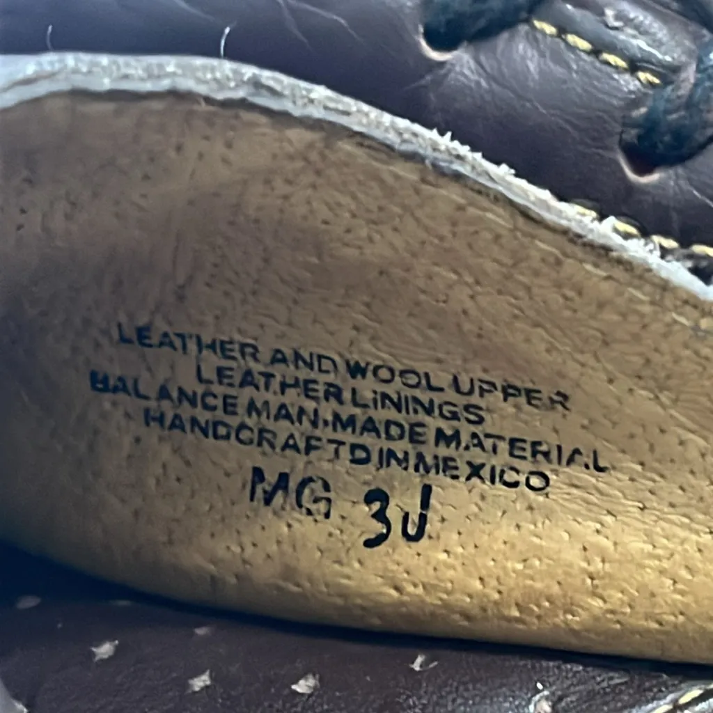 BØRN 1970s Leather Tizoc Wool Aztec Tribal Clogs Size 7‎ Brown - Image 6