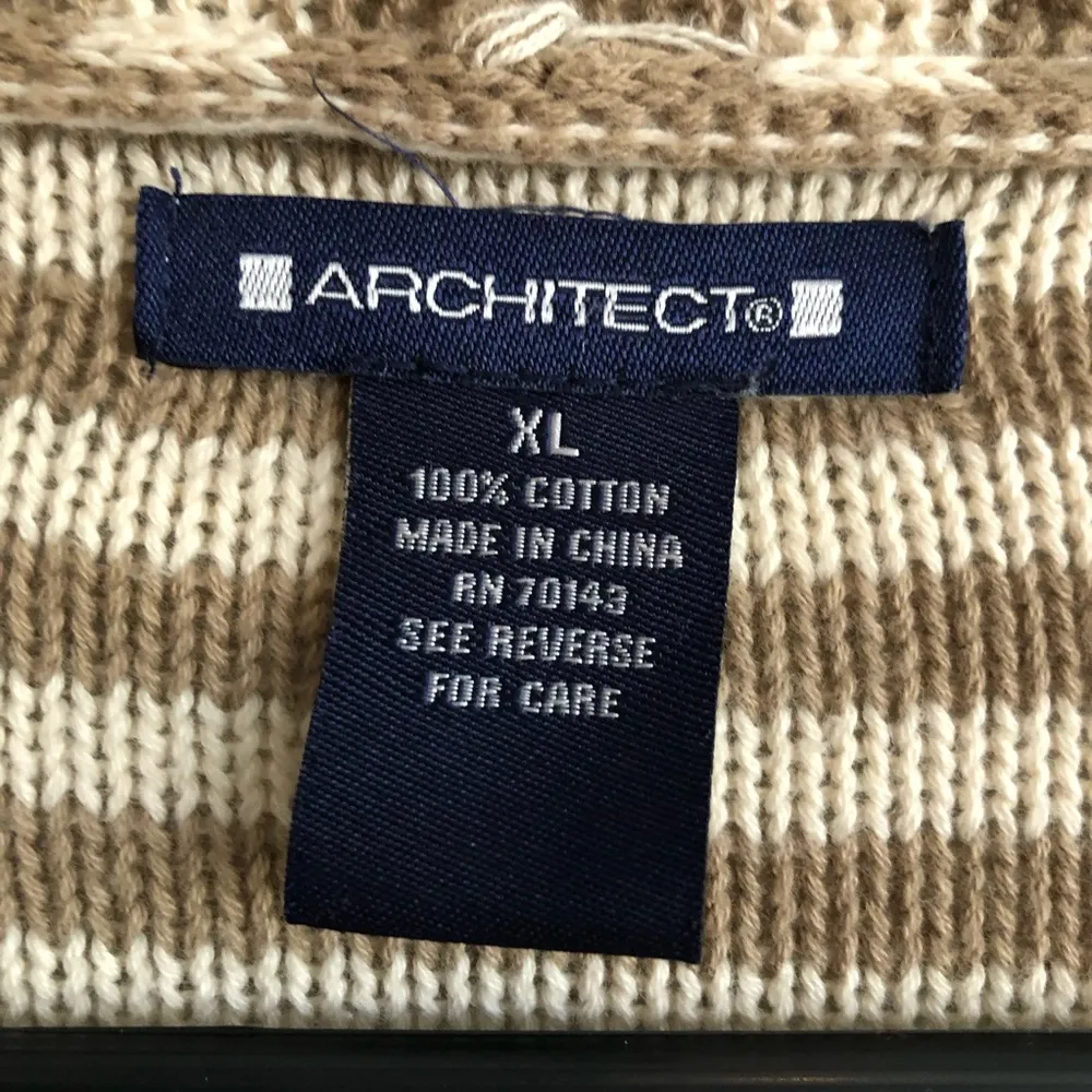 Architect Cardigan Sweater Open Front Women’s Size XL 100% Cotton - Image 5