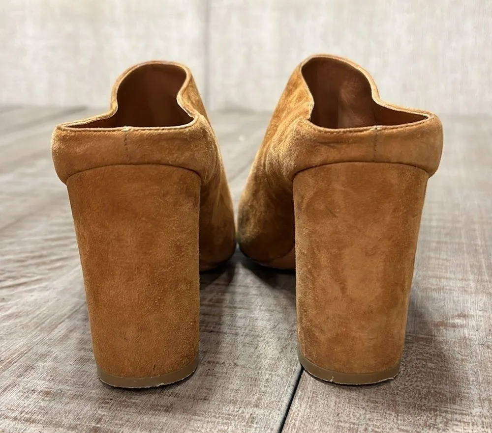 Givenchy Paris Suede Mule Sandals, Hazelnut Size 36 EUC - Image 4