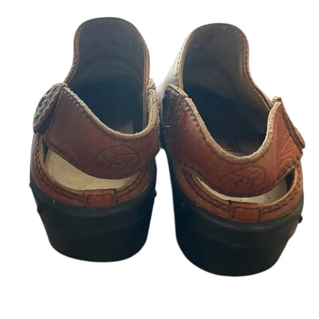 Ariat Women’s Brown Leather Slip On Shoes Size 10 - Image 7