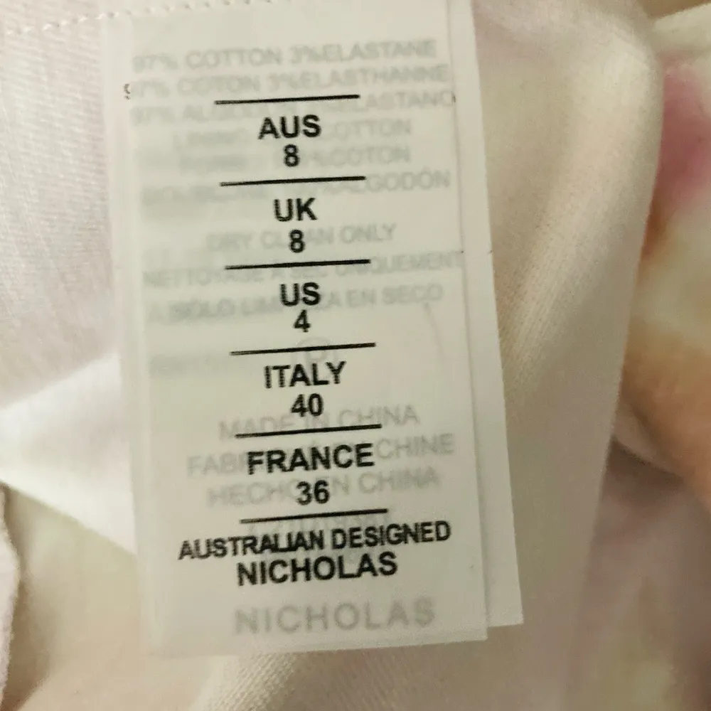 Nicolas “Lydia” Bassett print floral mini dress in purple, yellow, pink. Size 4 Purple - Image 12