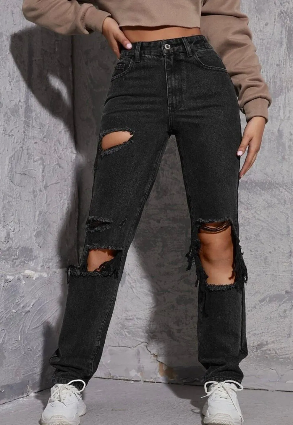 SheIn Black mom Jeans  - Image 2