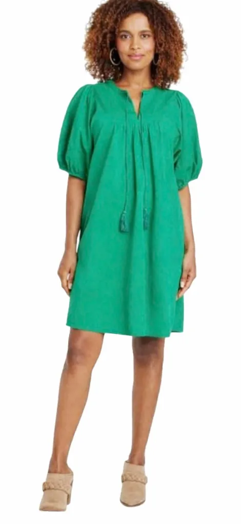 Knox Rose Peasant Emerald Green Dress size XL