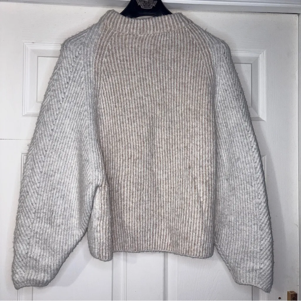 Topshop Cream and Tan Knit Sweater - Image 4