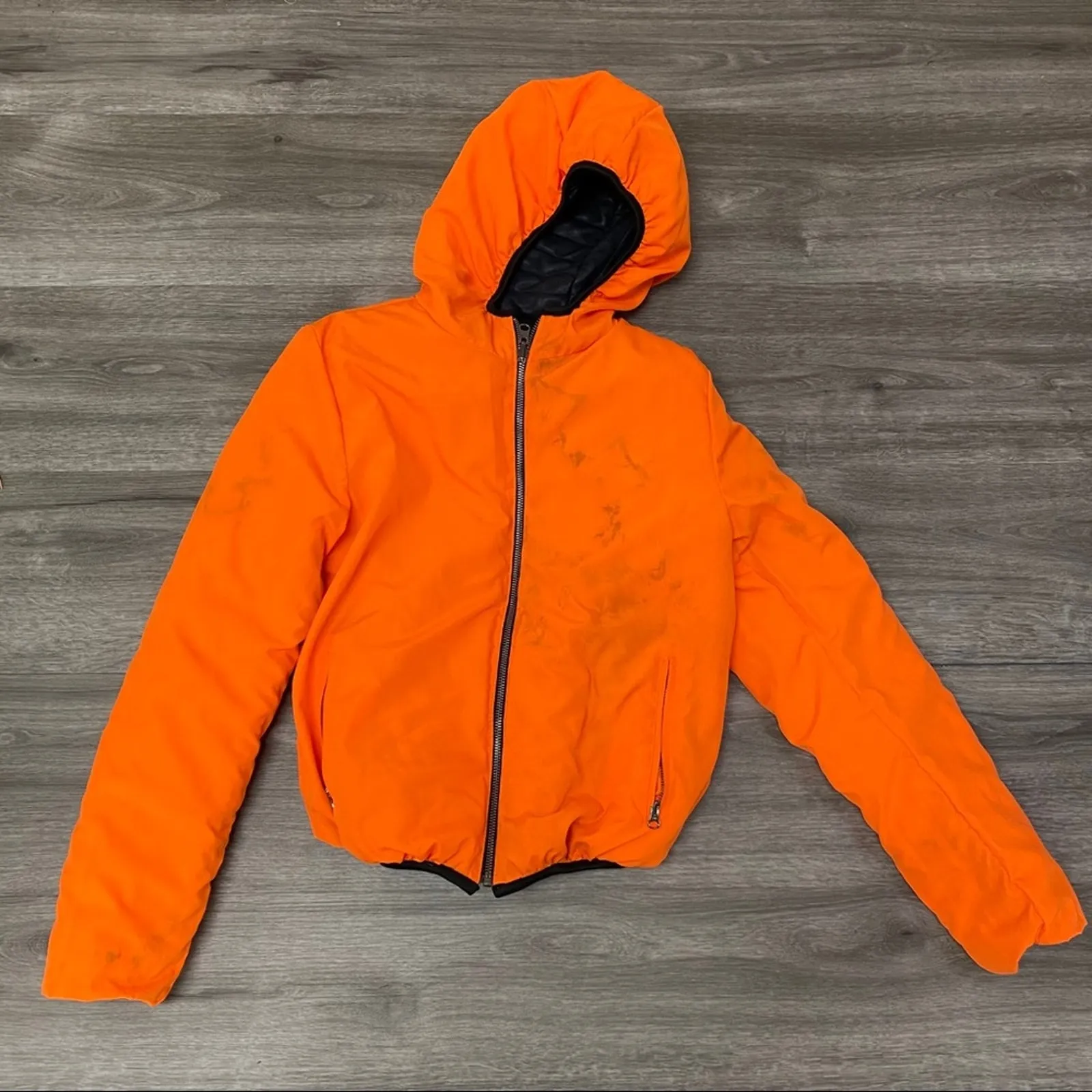 Sipos New York Hooded Leather Chelsea Bomber XS Black - Image 5