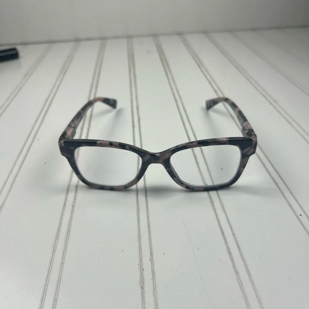 Tortoise Print Rectangle Frame Reader Glasses Brown - Image 2