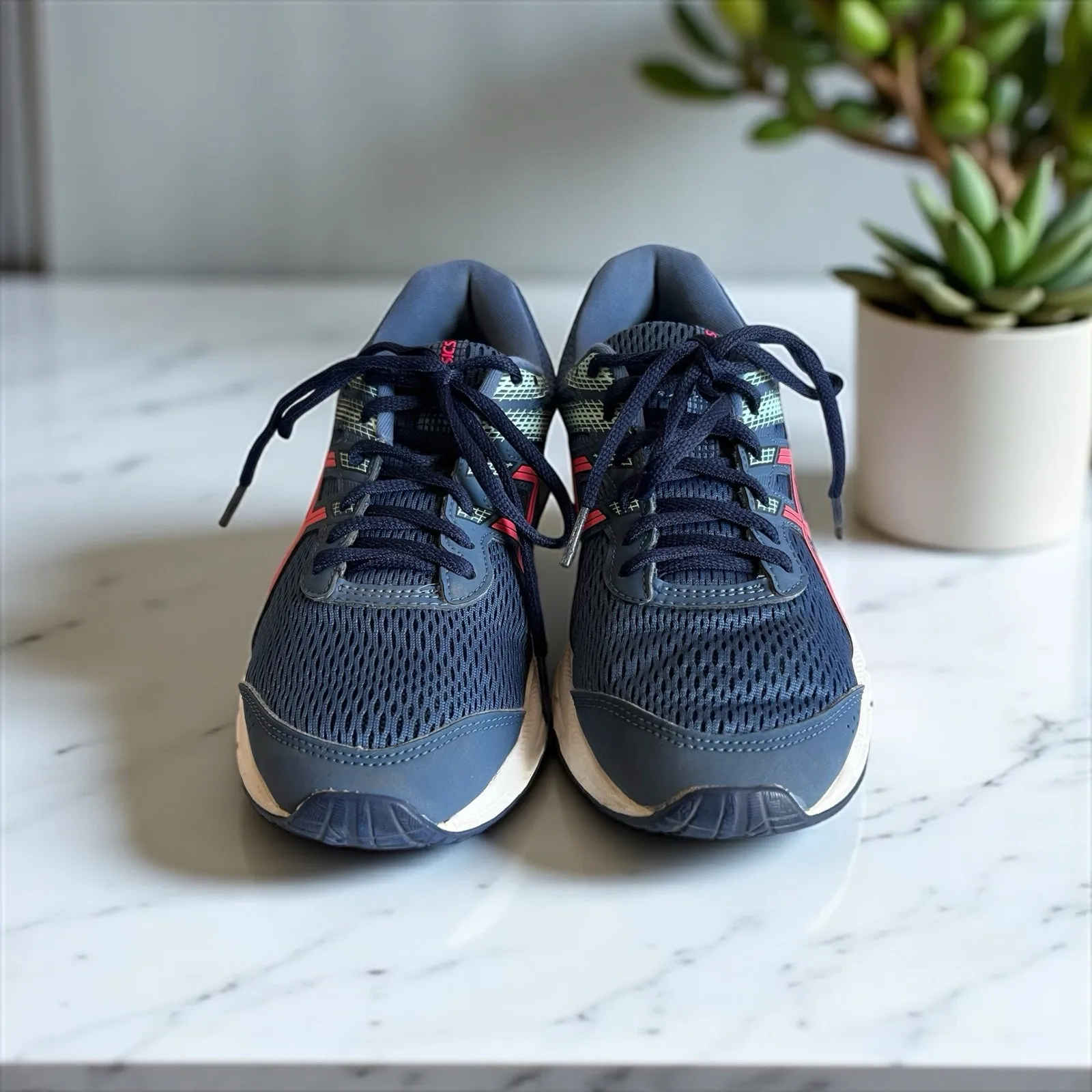 ASICS Women's Gel Contend 6  Blue Lace-up Running Shoes Size 6.5 F920220 - Image 2