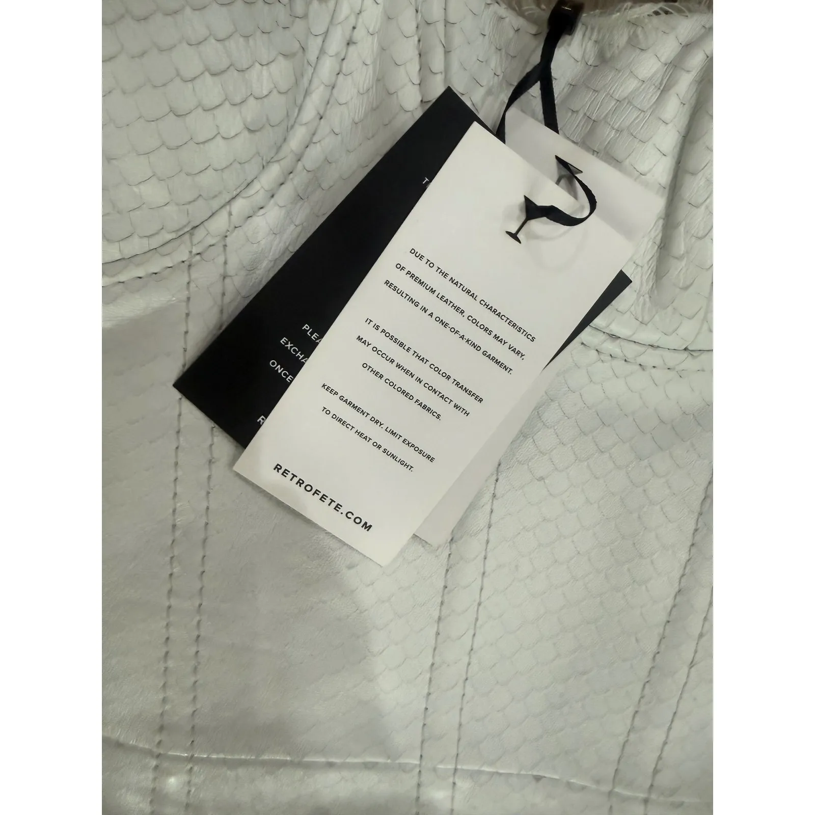 Retrofête Amberly Leather Strapless Mini Dress Optic White Size M Size M - Image 9