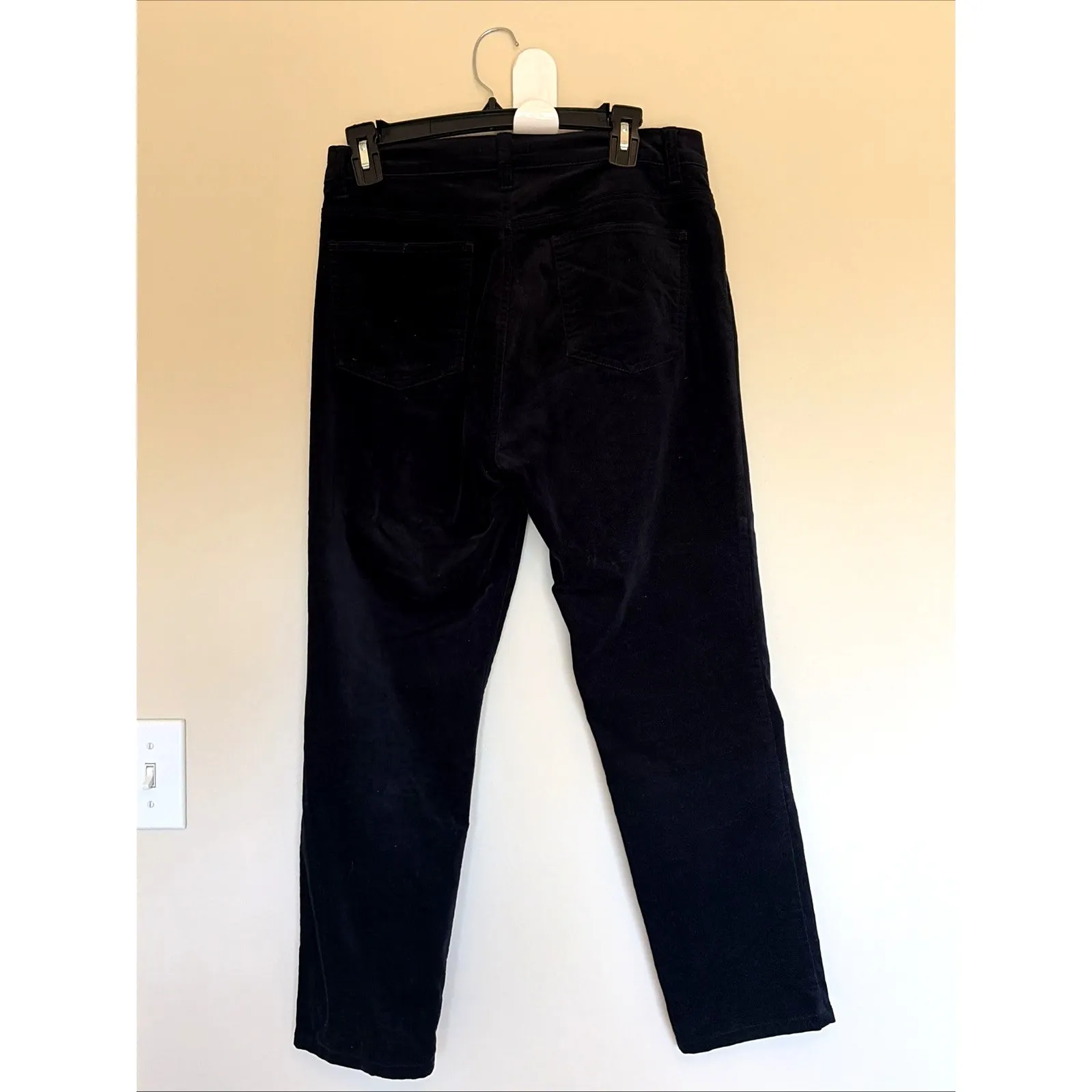Eileen Fisher Petites Classic Black Velvet Straight Leg Pants Womens PS Small - Image 4