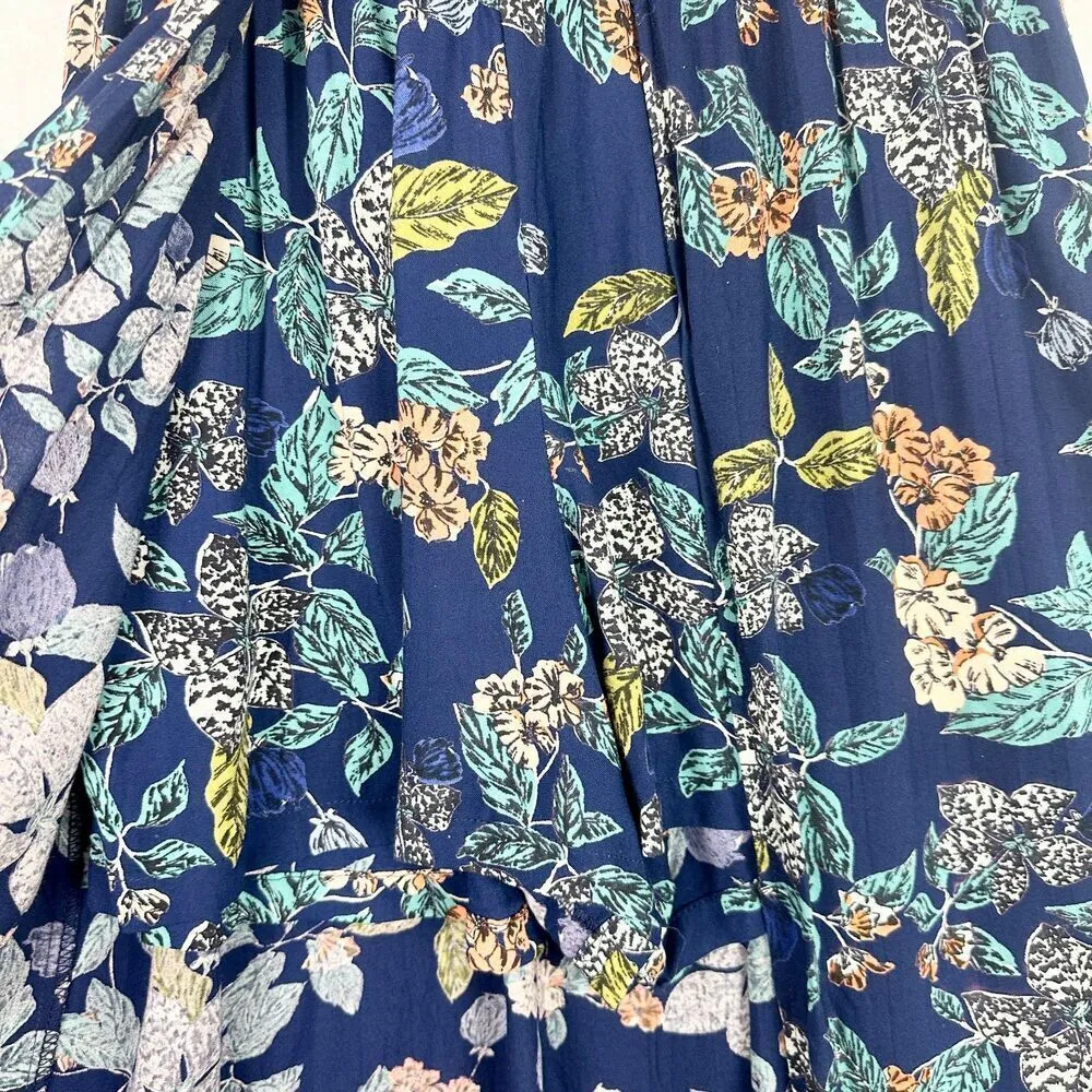 Angie Floral Maxi Romper Dress Size Medium NWT V-Neck Navy Blue Festival Concert - Image 5