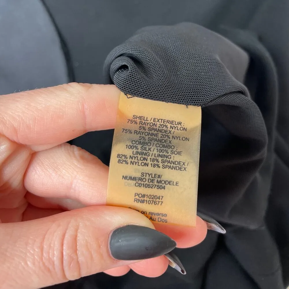 Alice + Olivia Women’s Black Ruffled Side Bodycon Knee Length Dress Size XS - Image 7