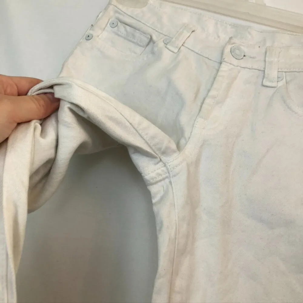 7 FOR ALL MANKIND 7FAM Roxanne Skinny Jeans White Cropped Crop Ankle Y2K sz 24 - Image 6