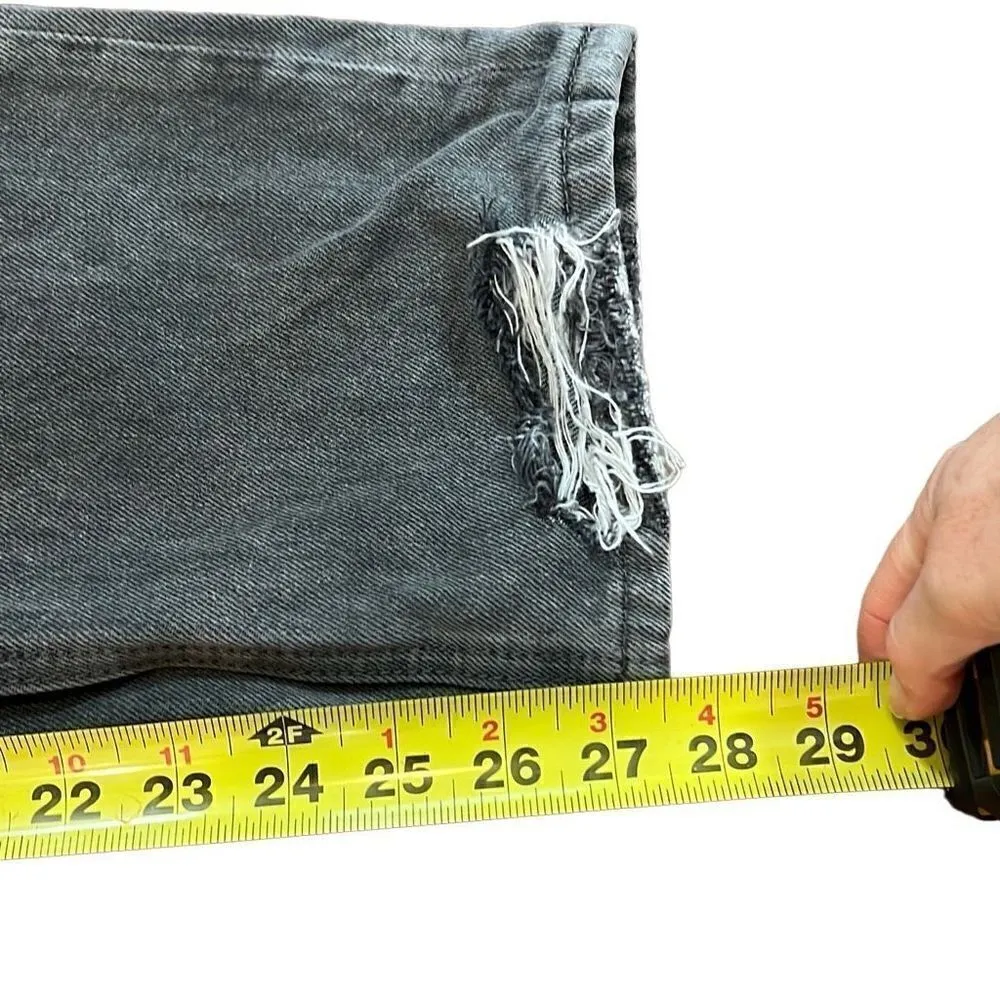 Vervet Kassie Boyfriend Crossover Jeans Gray Ripped Distressed Size 26 - Image 7