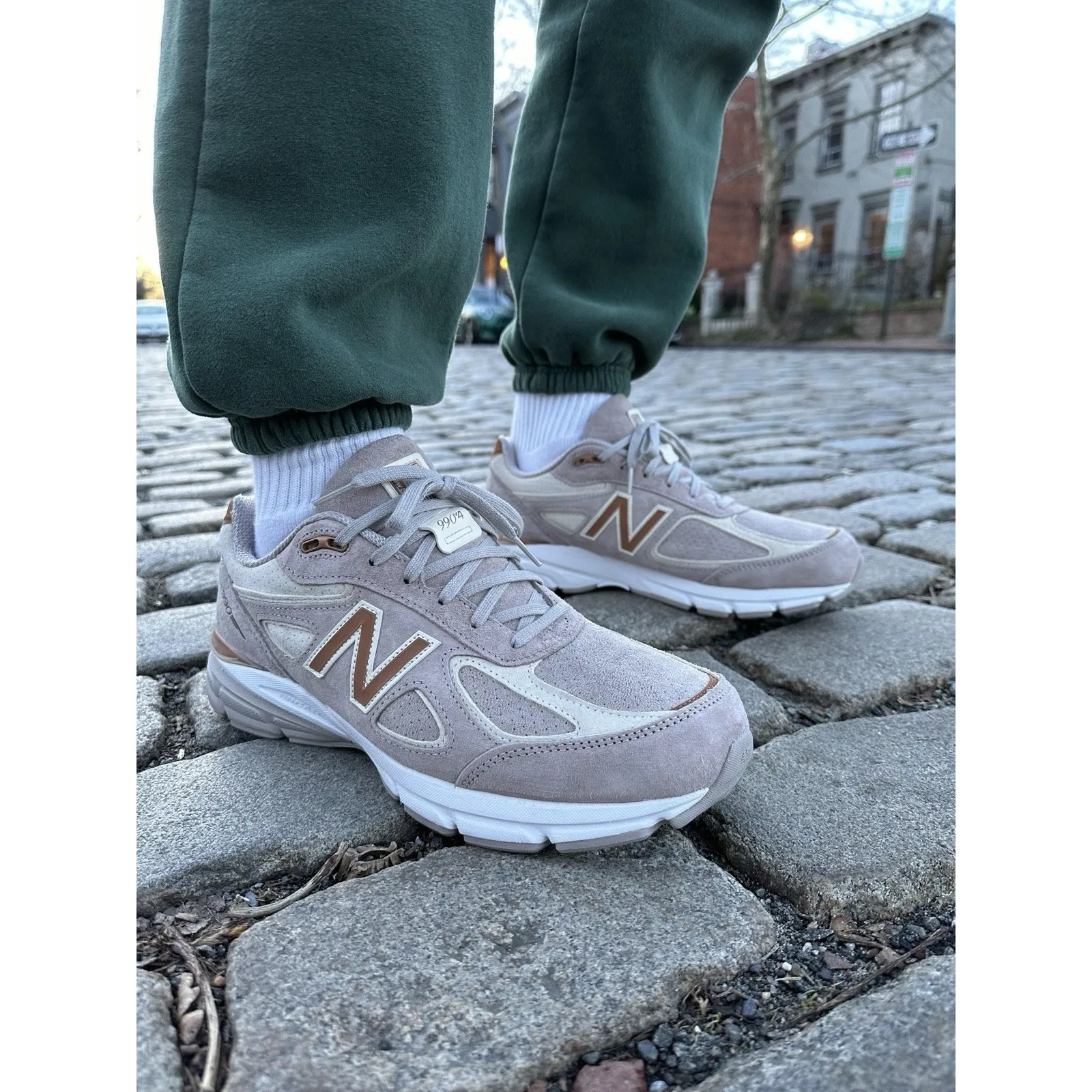 RARE New Balance 990v4 Women's Size 9 Alabaster Suede Made In USA‎ W990FA4 - Image 9