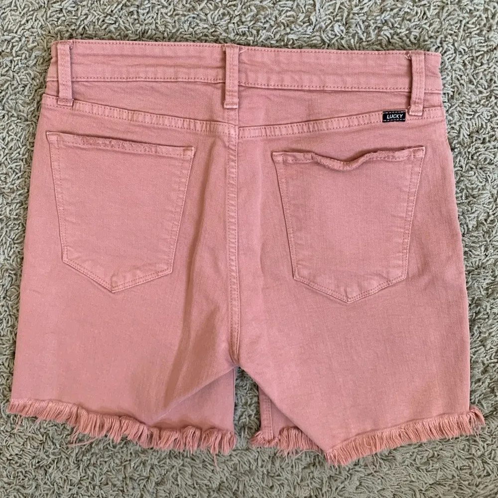 Ava shorts 5” denim cutoff dusty rose color - Image 5