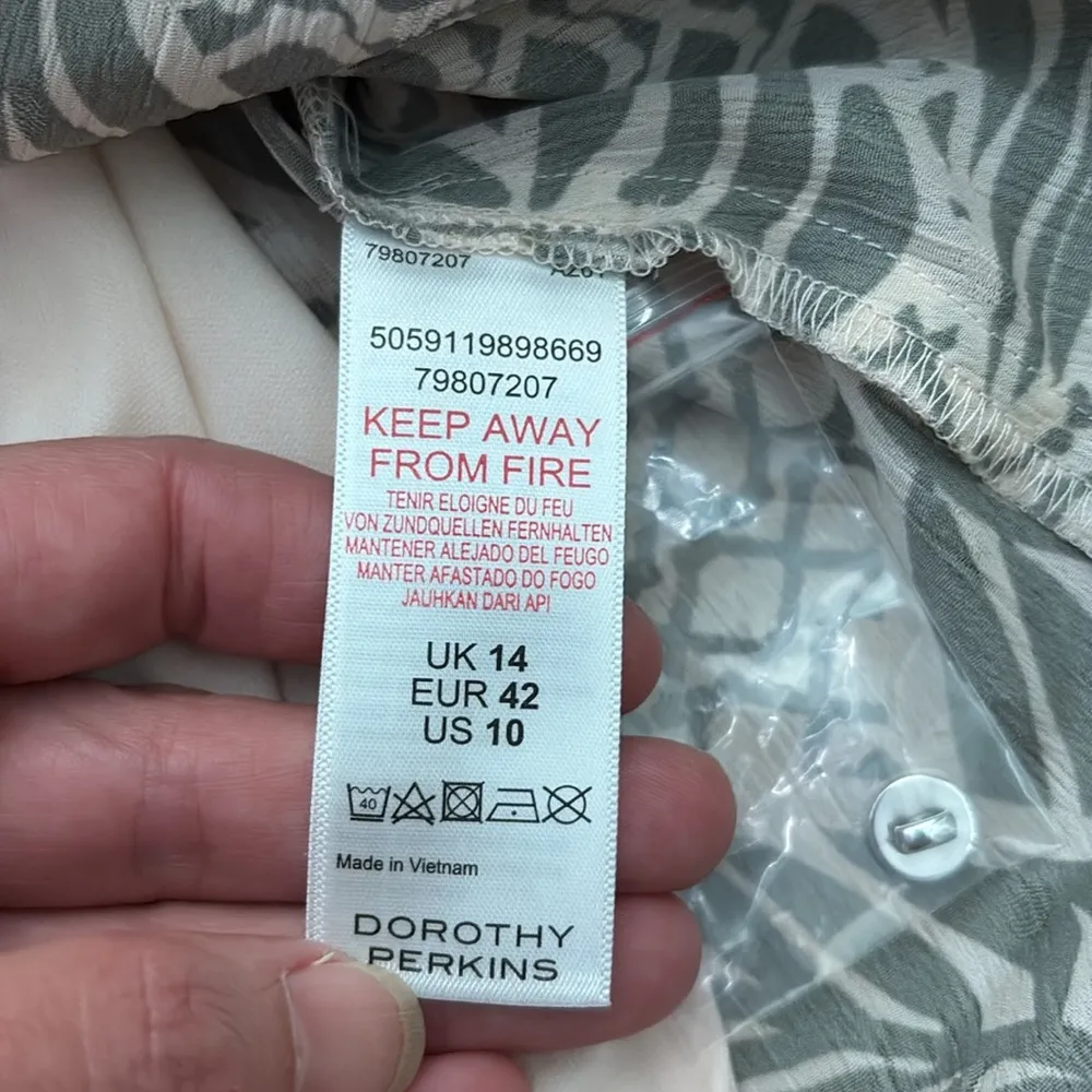 Dorothy Perkins Khaki Green Ruffle Mini Dress UK 14‎ US 10 petite - Image 8