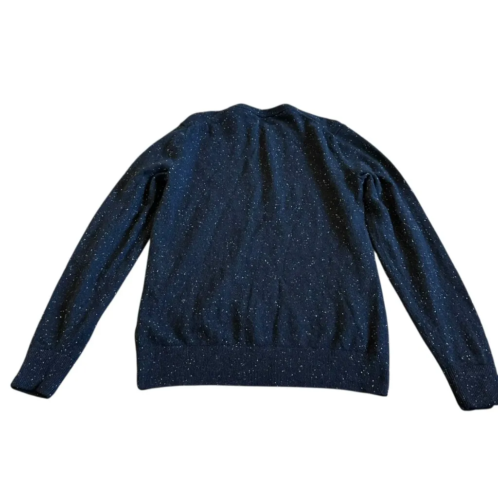 Everlane 100% Cashmere Black Pulloer Sweater Speckled White Stretch Size Small - Image 5