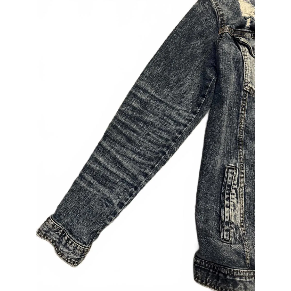 The Original Arizona Jean Co. Denim Jacket Small Distressed Streetwear Grunge - Image 7