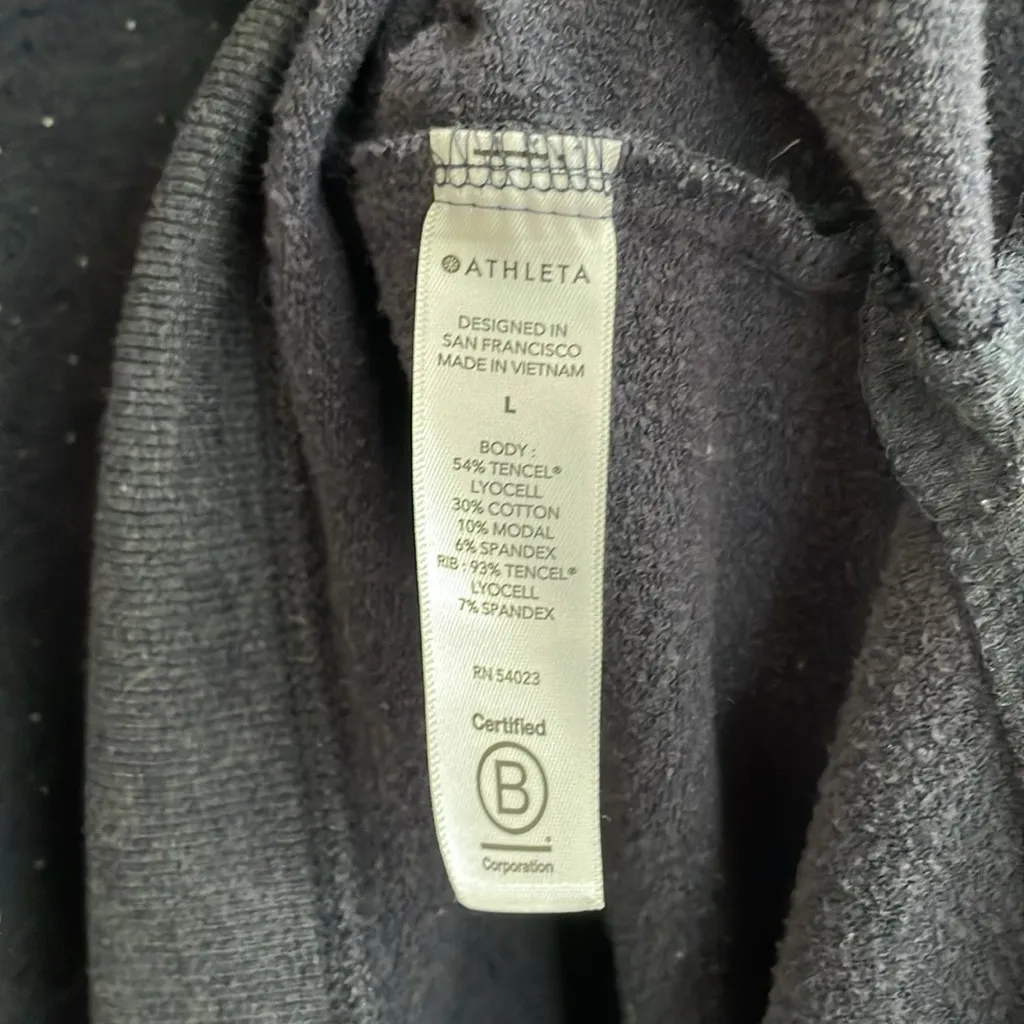 ATHLETA Balance Pullover Crewneck Sweatshirt in Navy Multi Nep Size L - Image 14