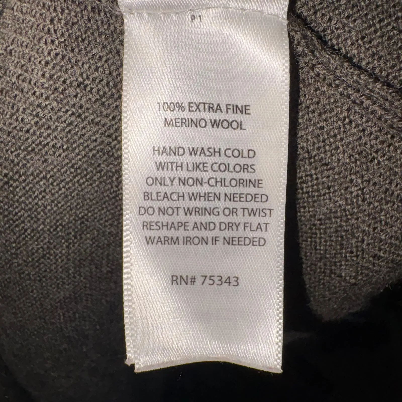 Artisan NY 100% Fine Merino Wool Dark Grey Cowl Neck Sweater Dress Size Small - Image 9