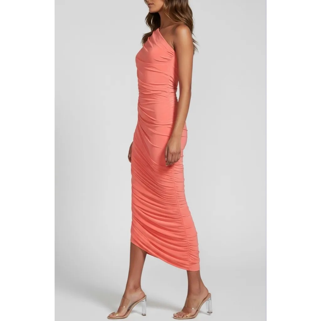 NORMA KAMALI Diana Gown, Papaya, XS - Image 3