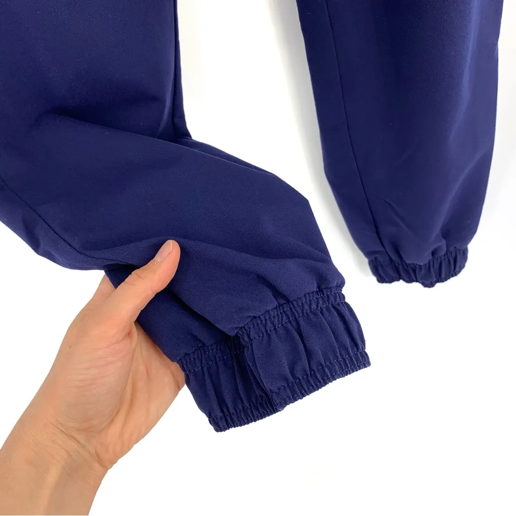 JAANUU Bundle x2, Women's 5-Pocket Skinny Scrub Jogger Navy Blue Black M - Image 4