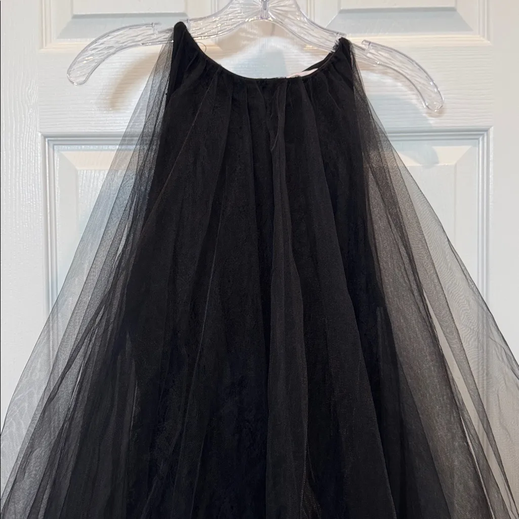 NWT Mac Duggal 68252 Tulle High Neck Sleeveless Ruffled Hem Hi-Low Gown Size 10 - Image 10