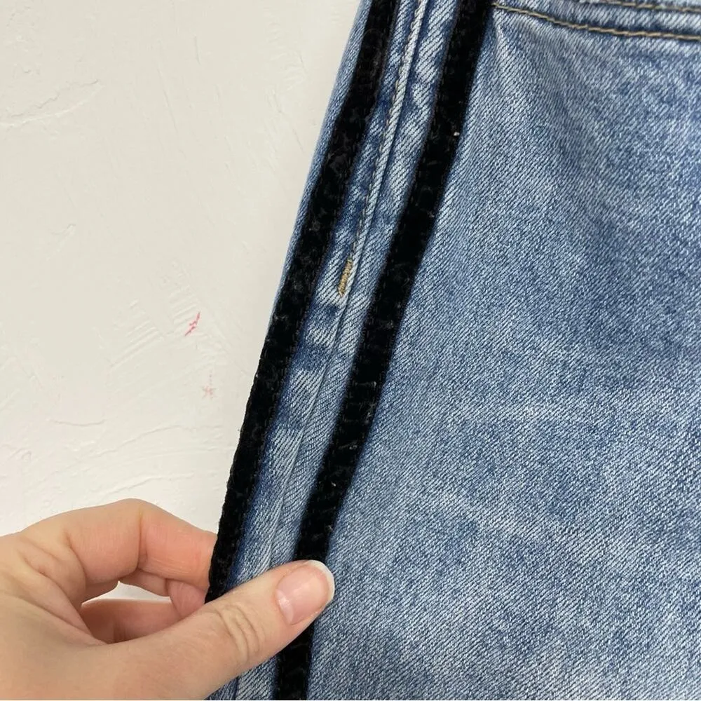 Pacsun Vintage Icon High Rose Light Wash Black Pinstripe Jeans Womens 28 Blue - Image 8