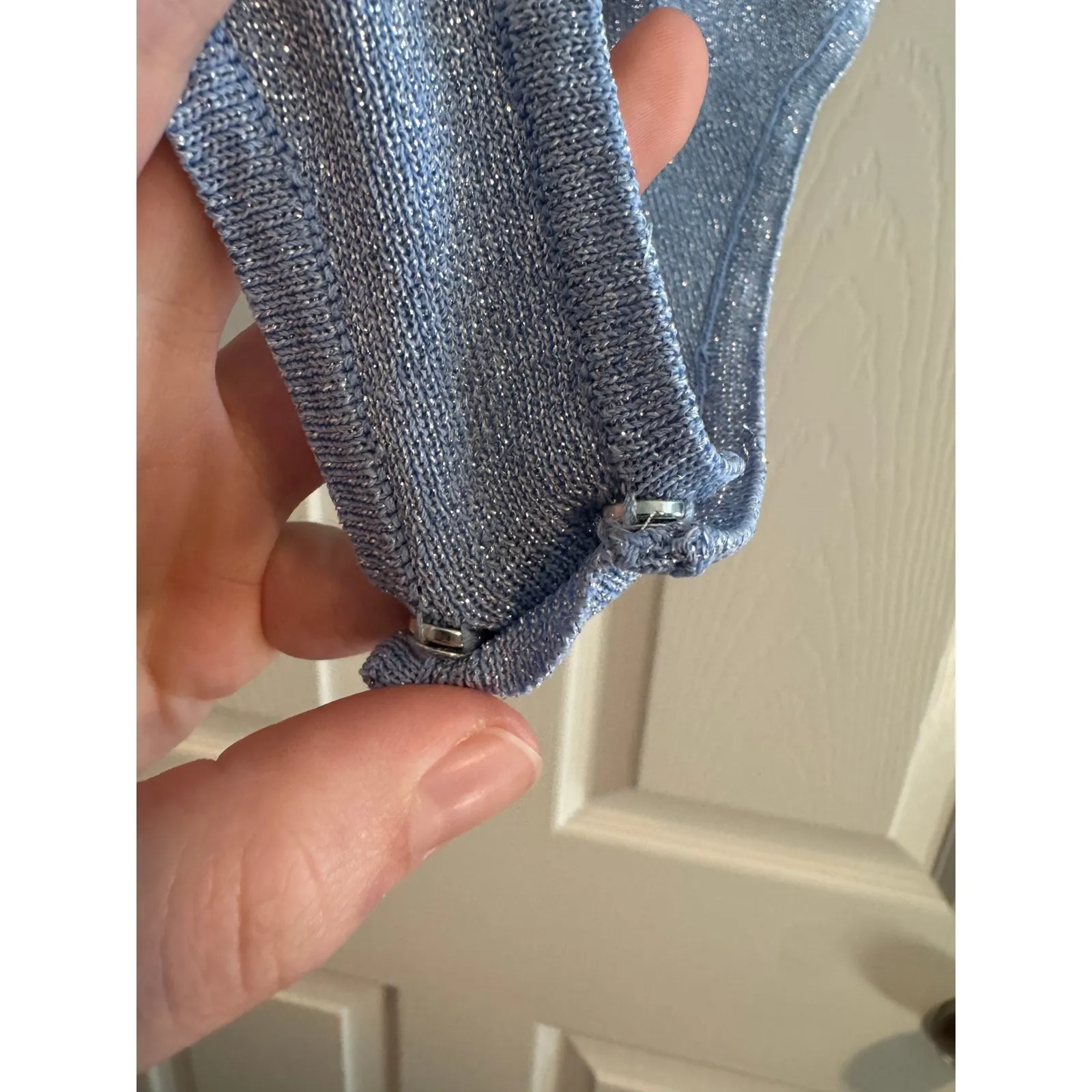 superdown  Sparkly Blue Bodysuit - Image 4