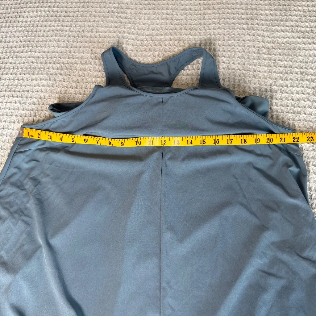 NWT Halara Breezefull Backless Racerback Midi Tank Dress Womens XL Stone Blue - Image 7