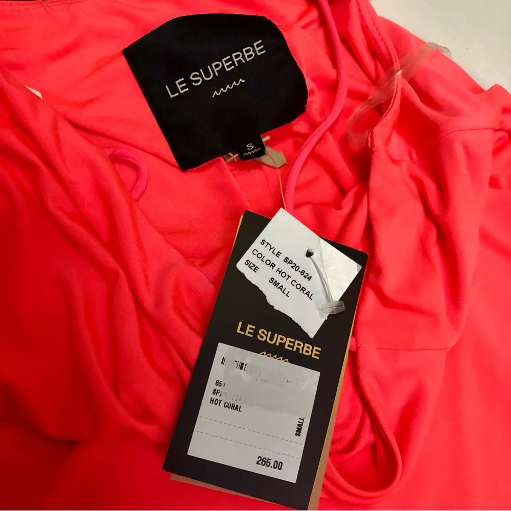 NWT Le Superbe Entourage Midi Slip Dress Hot Pink Coral Neon Slinky Satin size S - Image 6