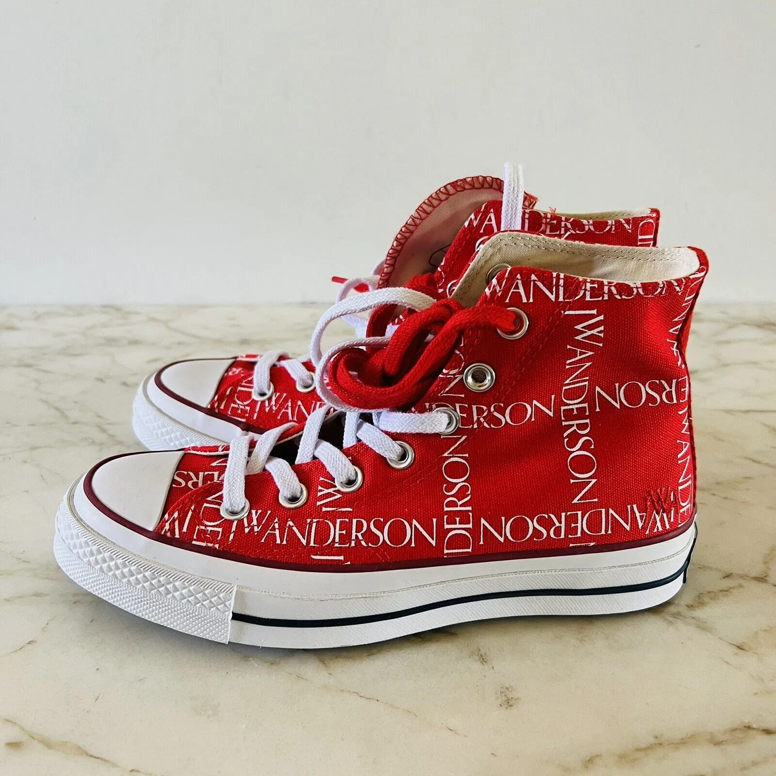 CONVERSE x JW ANDERSON Red White Chuck 70 High Top Americana - US 7 #162290C - Image 3