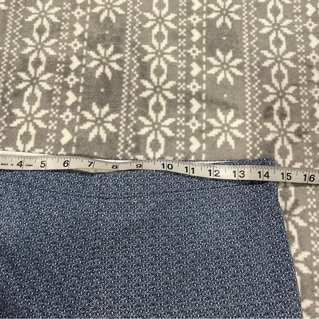 New Sara Campbell Blue & White Printed Pull On Pants Embroidered Lace Hem Small - Image 10