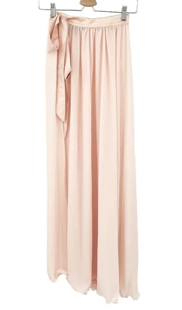 Lioness Womens Coquette Balletcore Ballet Tie Wrap Maxi Skirt Size XS Blush Pink - Image 6