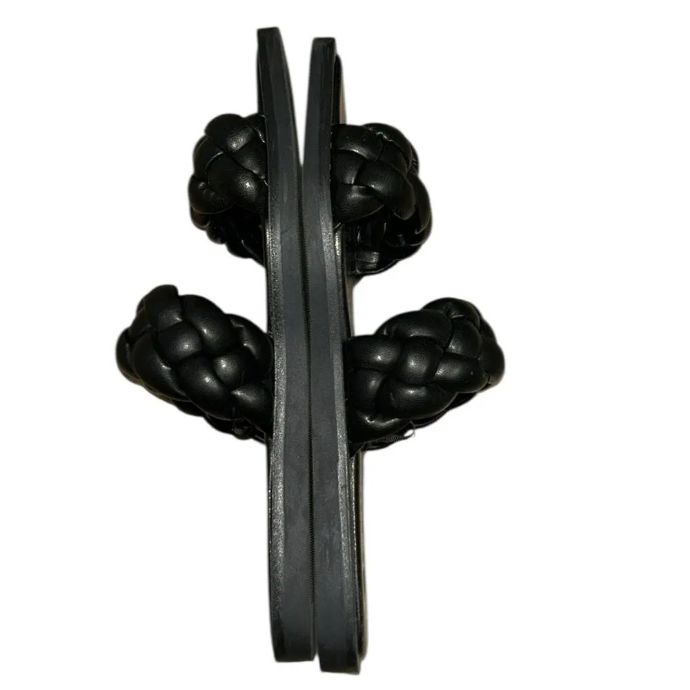 H&M Black Braided Sandals(Size 8.5) - Image 3