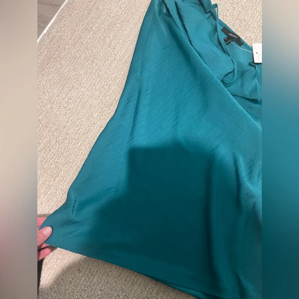 NWT FOREVER21 SATIN MINI DRESS COWL NECK S - Image 7