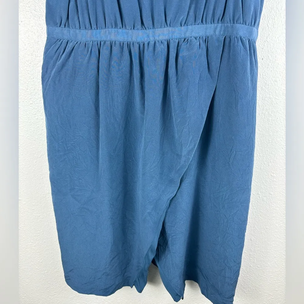 Madewell Silk Sandstar Size 2 Blue Mini Lightweight Dress 100% Silk Teal‎ - Image 4