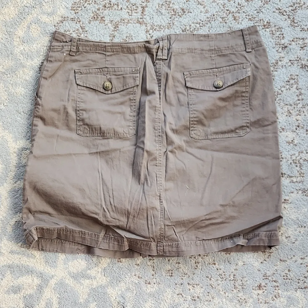 Croft & Barrow Cargo Mini Skirt Brown 14 - Image 8