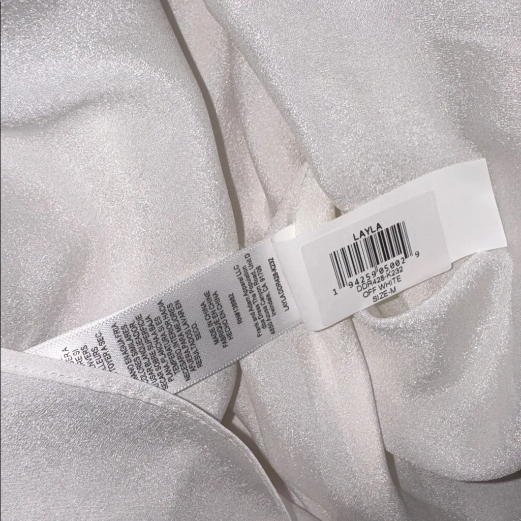 NEW Dress The Population Layla White Sequin fit and flare Dress sz M - Image 7