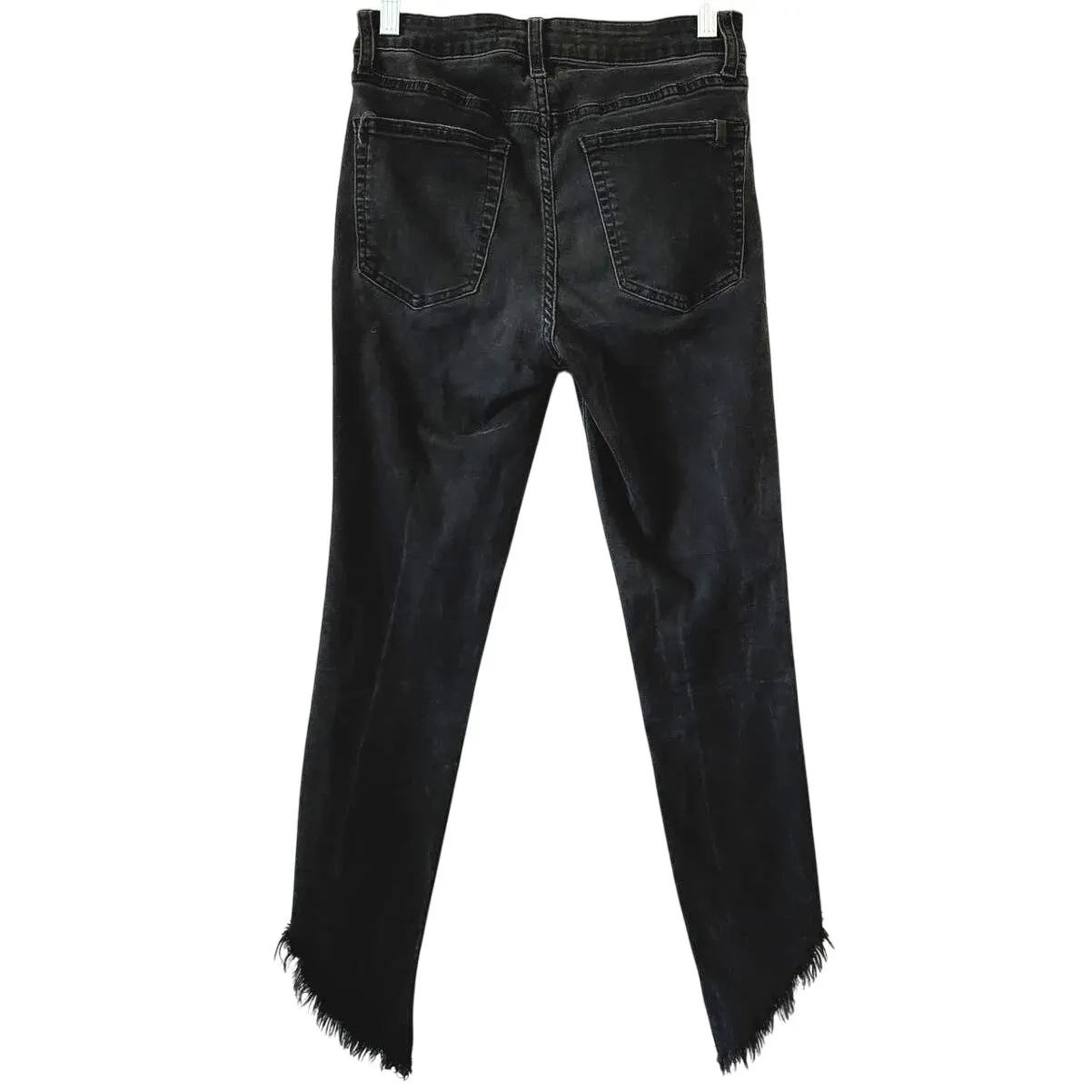 Joe's High Rise Skinny Angled Frayed Hem Ankle Jeans Veo Gray Black Size 26 - Image 4