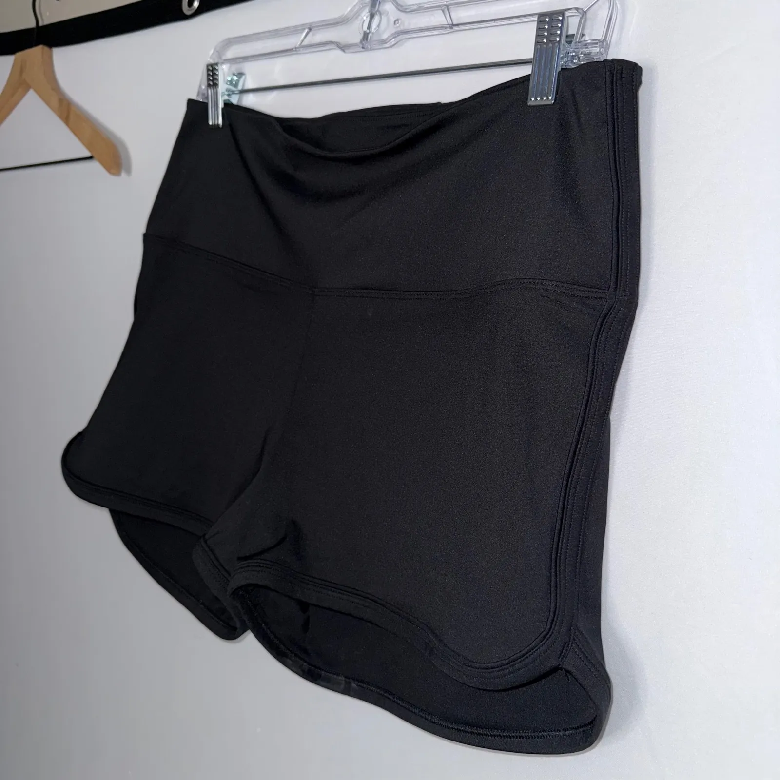 VS PINK High Waisted Running Exercise Black Sports Shorts - Image 2