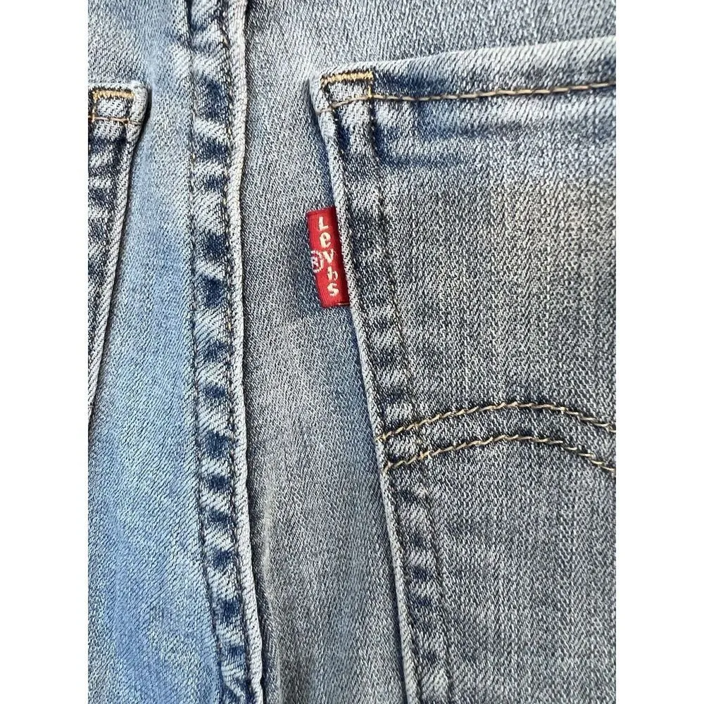 Levi's Mile High Super Skinny Jeans Size 27 Waist Light Wash‎ Blue Stretch Denim - Image 5