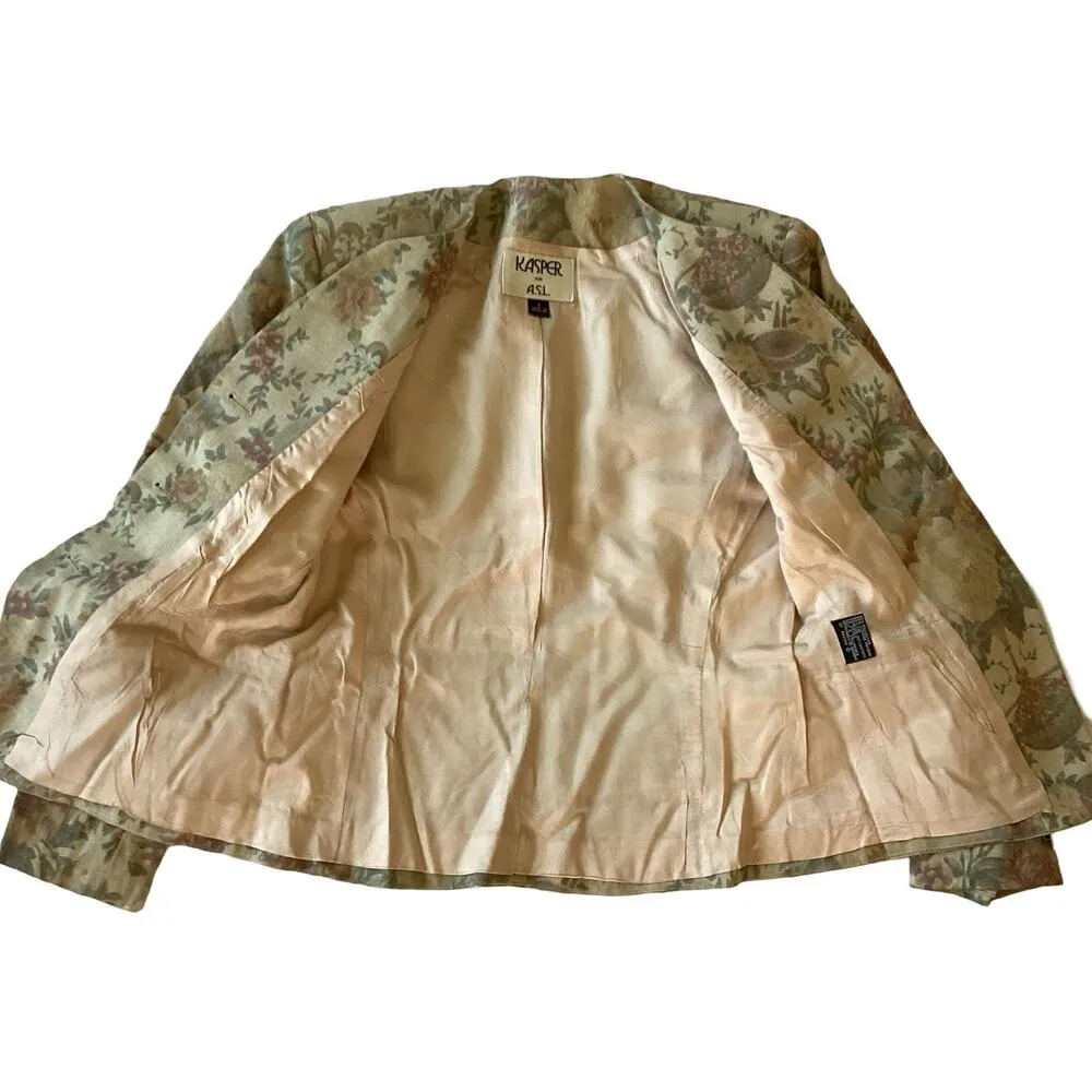 Kasper ASL Floral Tapestry Blazer - Image 6