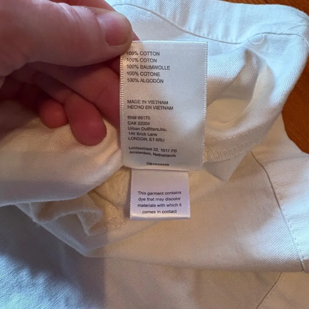 Free People NWT White Cheyenne Denim Minidress Square Neck Puff Sleeve Large/ XL - Image 8