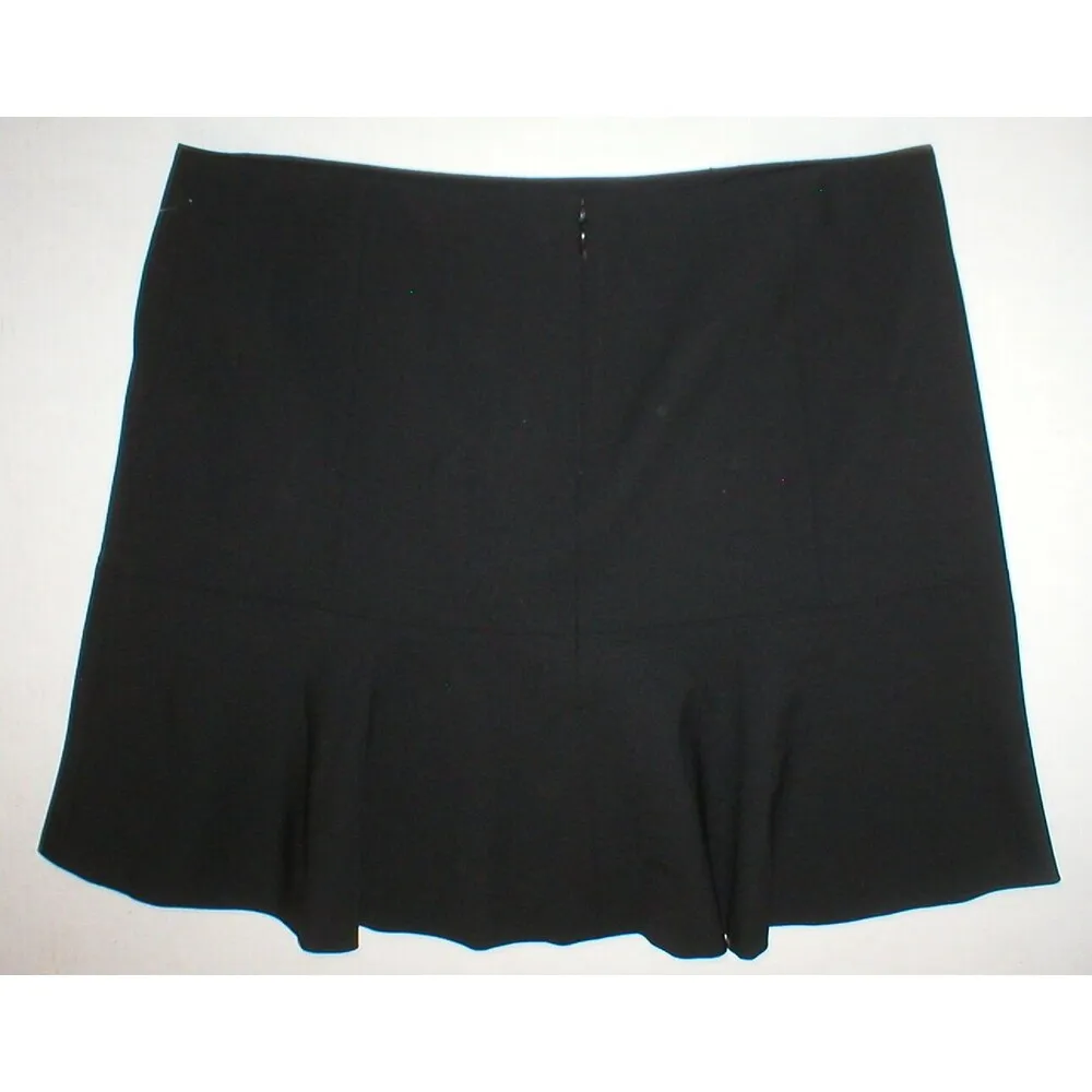 New Womens $235 Theory Skirt Black Ruffle Gida 8 Date Office Nice Warm NWT Wool - Image 4