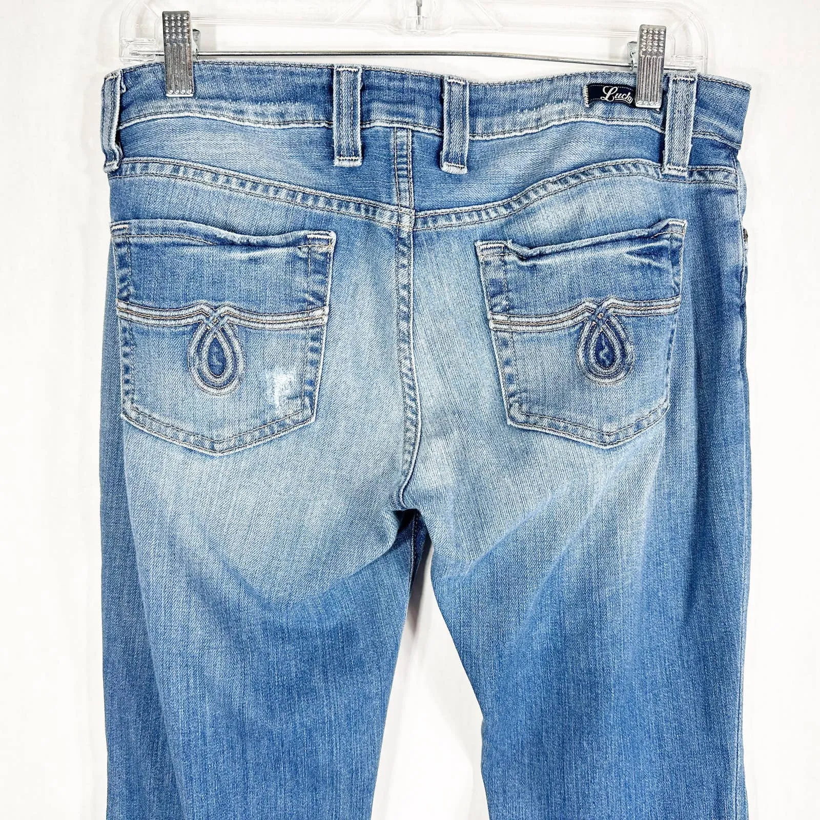 Lucky Brand Size‎ 8 Jeans Flare Boot Cut Blue Denim Cotton Stretch Womens 1605 - Image 8