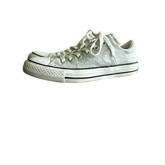 Converse All Star Tennis Shoes Womens‎ Size 7 Gray And White - Image 9