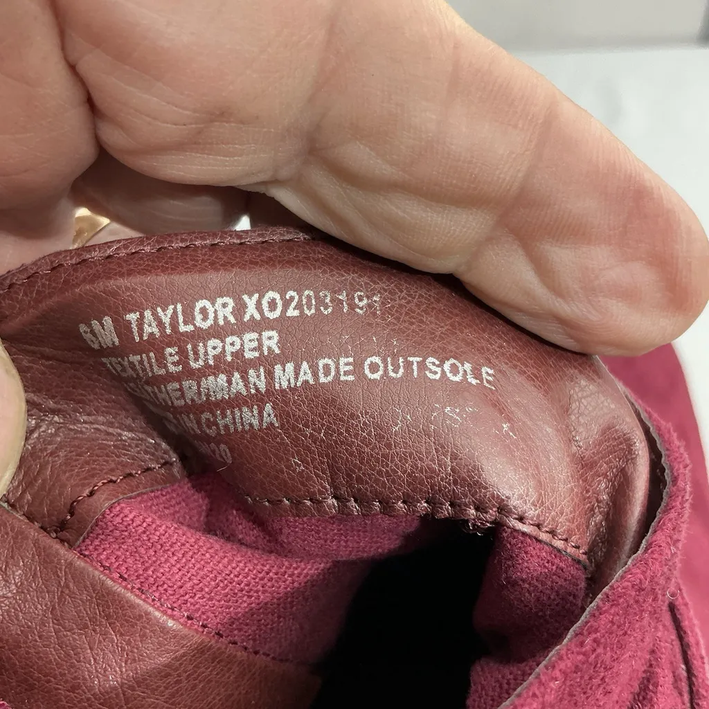 Womans XOXO Taylor Ankle Boots 6 M Maroon Side Zip Stiletto Heel Pointed Toe - Image 7